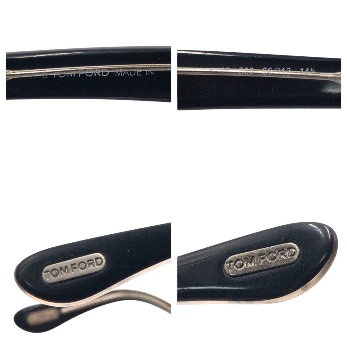 TOM FORD トムフォード ブラック 黒 プラスチック 003 56□13 145 メガネフレーム  メンズ
