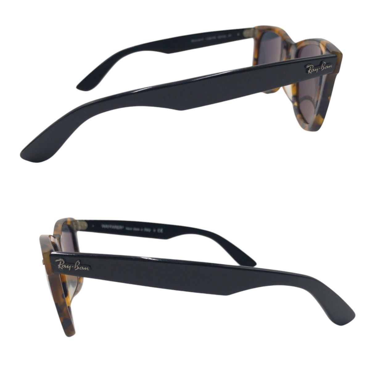 14271
Ray-Ban レイバン ヴィンテージ ウェイファーラー ブラウン ブラック黒 プラスチック RB 2140-F 1158/R5 52◻︎22 3N 男女兼用 ウェリントン  メンズ