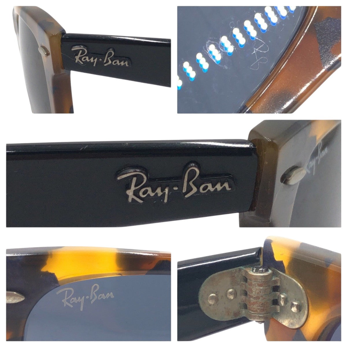 14271
Ray-Ban レイバン ヴィンテージ ウェイファーラー ブラウン ブラック黒 プラスチック RB 2140-F 1158/R5 52◻︎22 3N 男女兼用 ウェリントン  メンズ