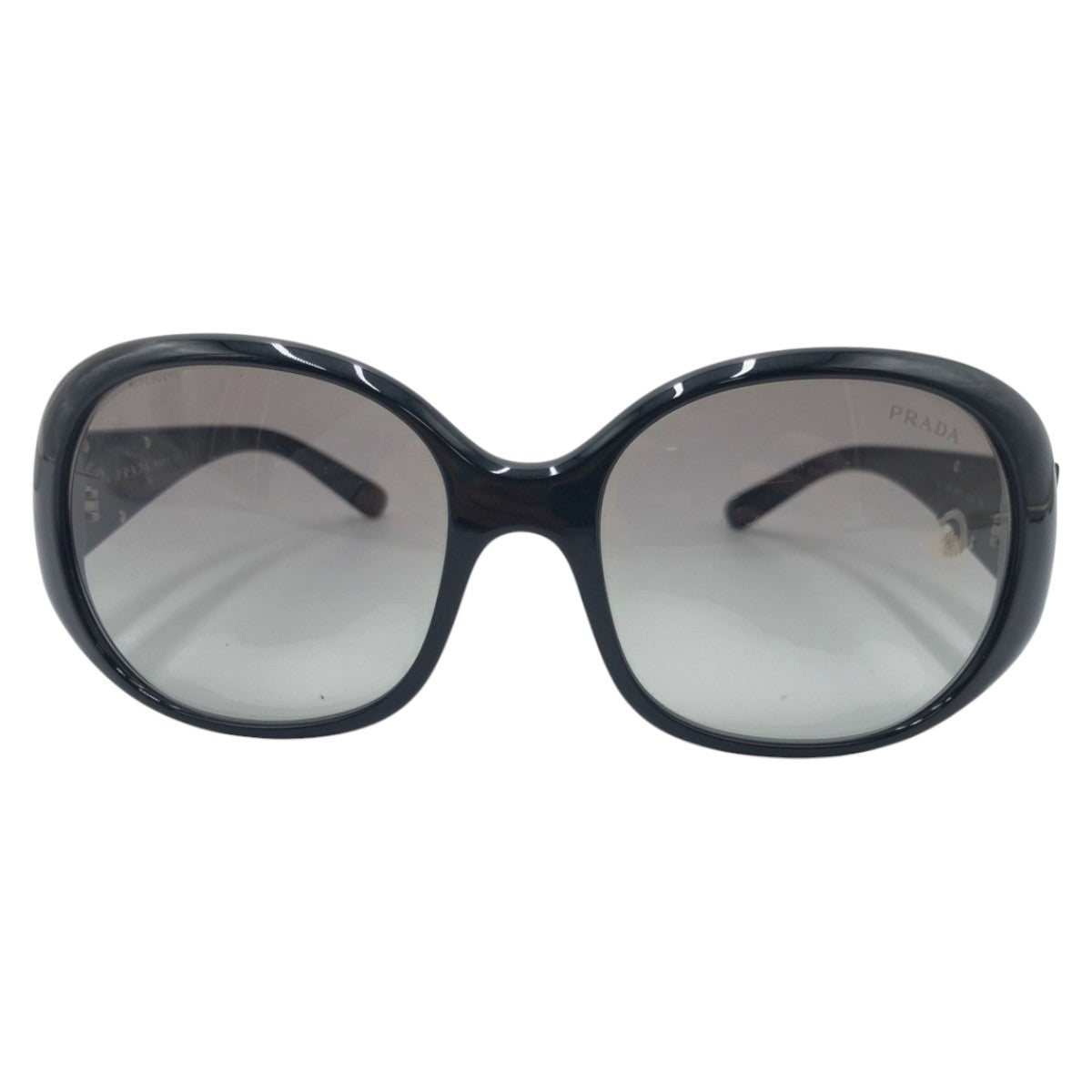 14272
PRADA プラダ 三角ロゴ ブラック 黒 プラスチック SPR27L 5717 1AB 3M1 135 2N サングラス メガネフレーム バタフライ  レディース