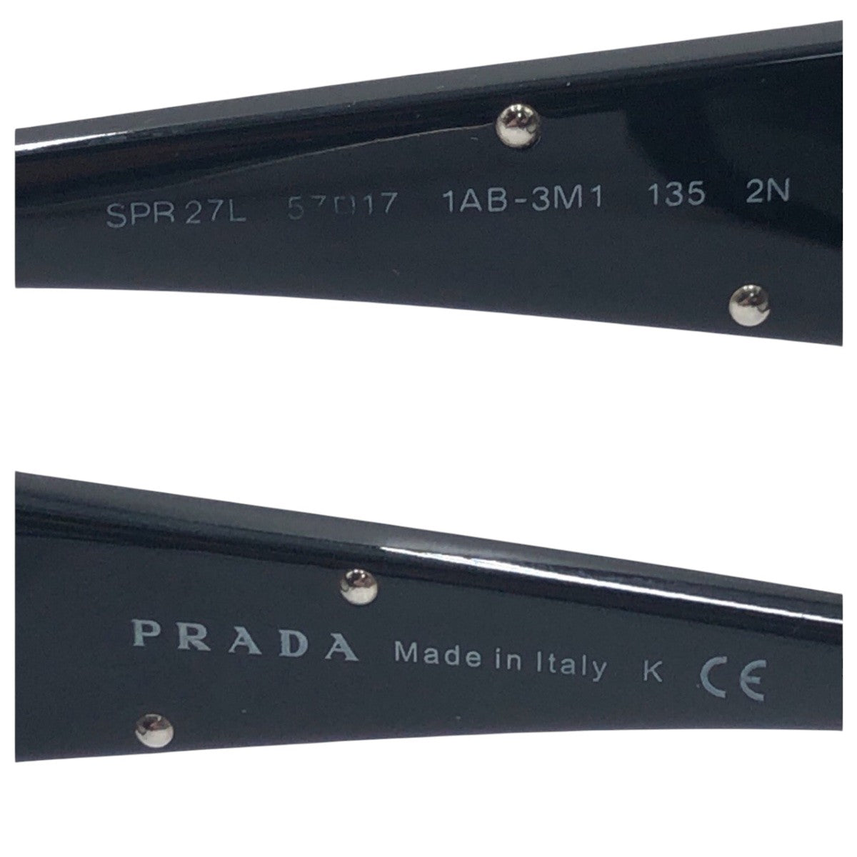14272
PRADA プラダ 三角ロゴ ブラック 黒 プラスチック SPR27L 5717 1AB 3M1 135 2N サングラス メガネフレーム バタフライ  レディース