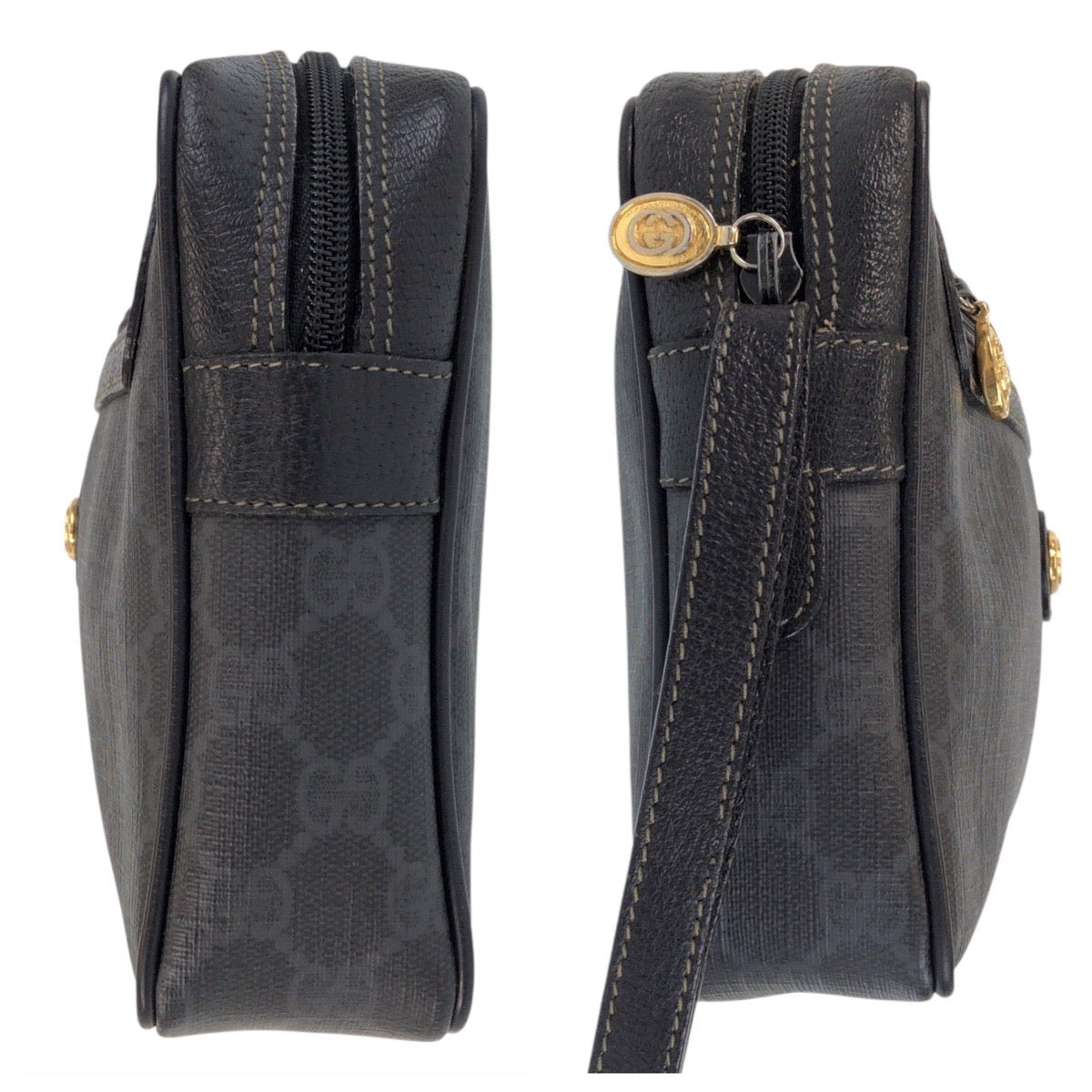 GUCCI グッチ ブラック 黒 ゴールド金具 PVC / レザー 56 01 052 クラッチバッグ セカンドバッグ  メンズ