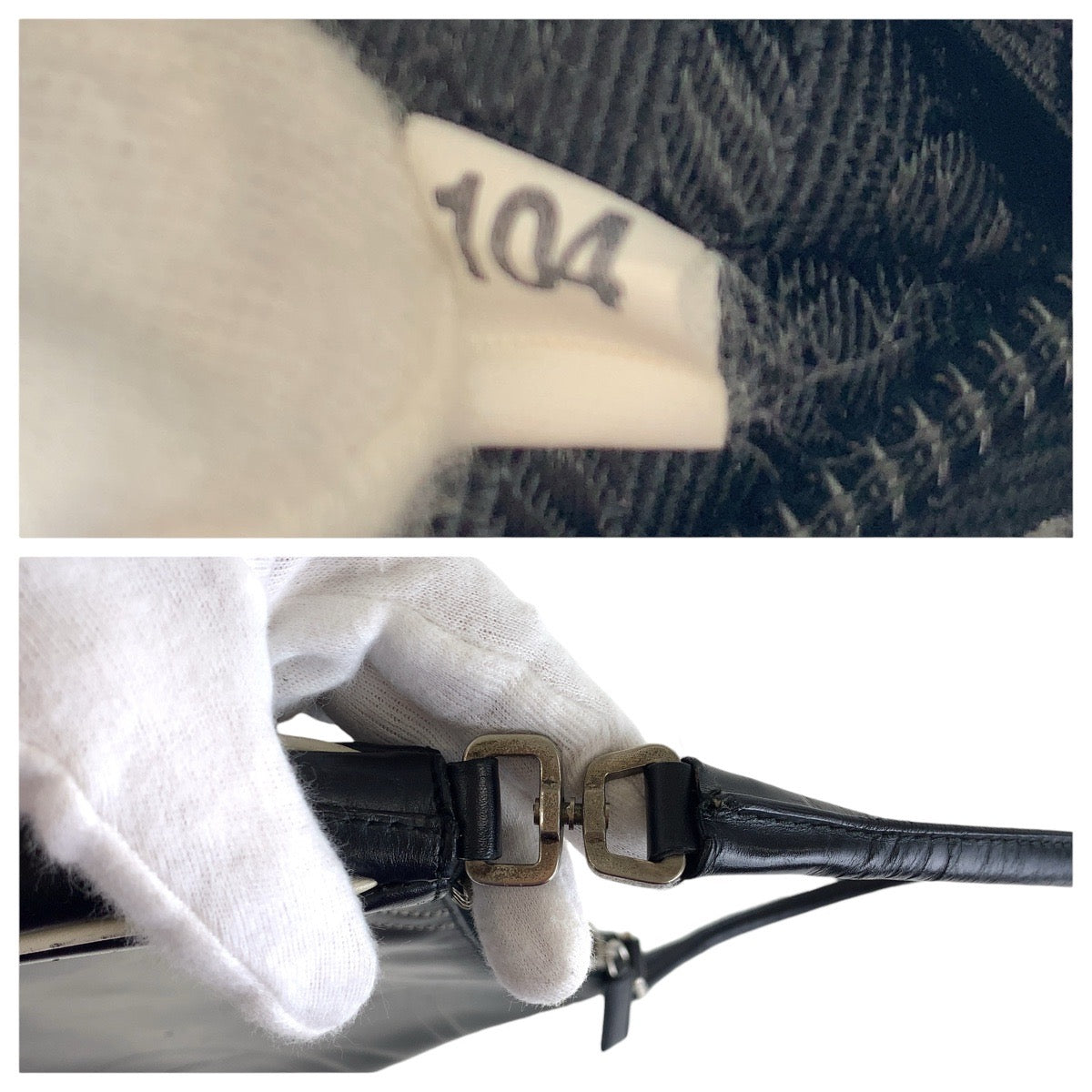 PRADA Prada black silver hardware leather shoulder bag for women