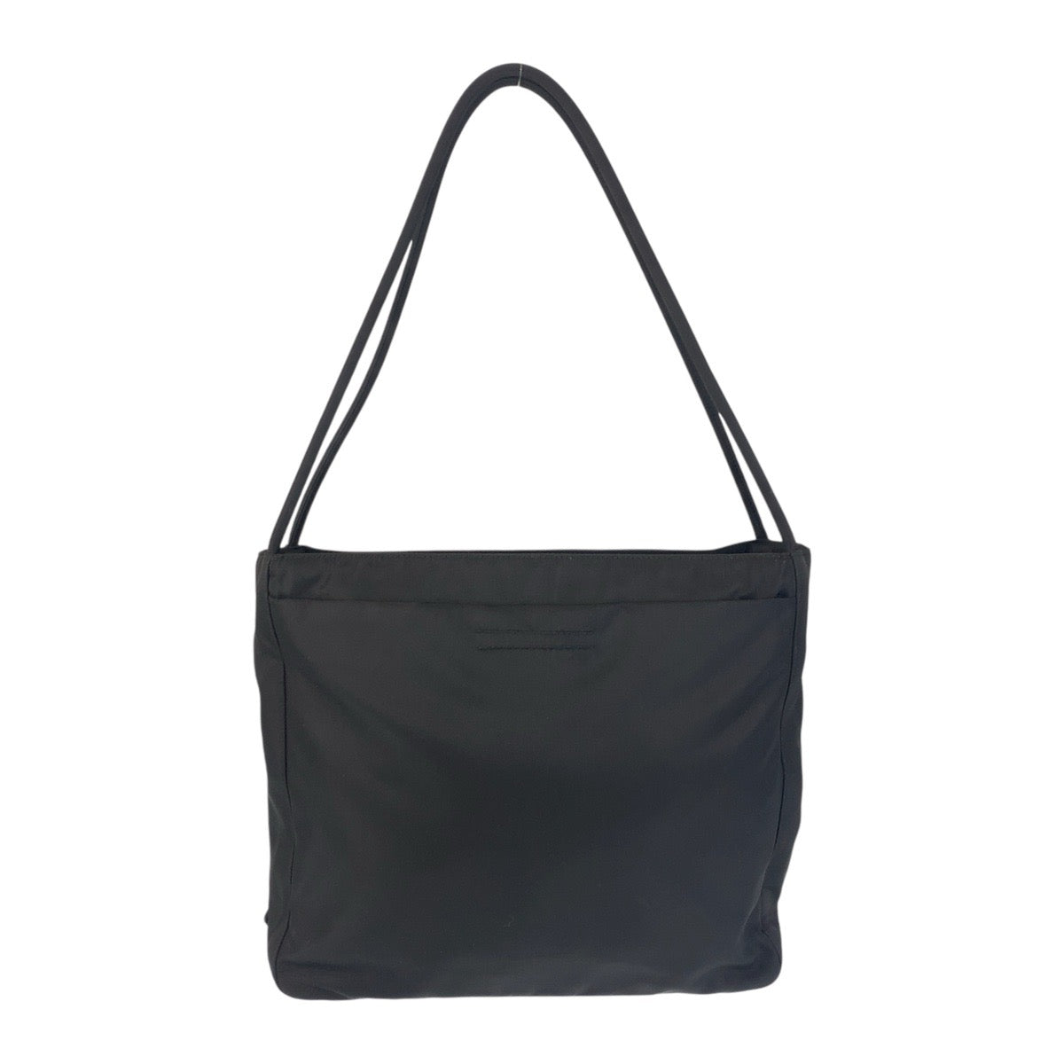 13830
PRADA プラダ テスート 三角ロゴプレート ブラック 黒 シルバー金具 ナイロン トートバッグ ショルダーバッグ  レディース