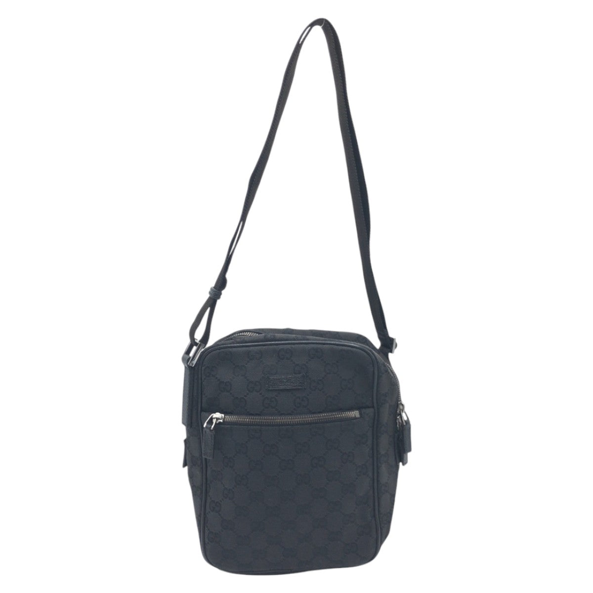 14277
GUCCI グッチ GG柄 ブラック 黒 GGキャンバス 03136 ショルダーバッグ ポシェット 男女兼用  メンズ