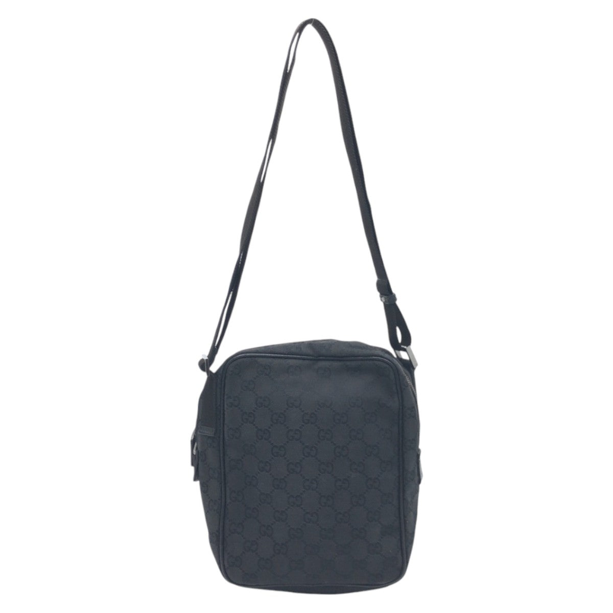 14277
GUCCI グッチ GG柄 ブラック 黒 GGキャンバス 03136 ショルダーバッグ ポシェット 男女兼用  メンズ