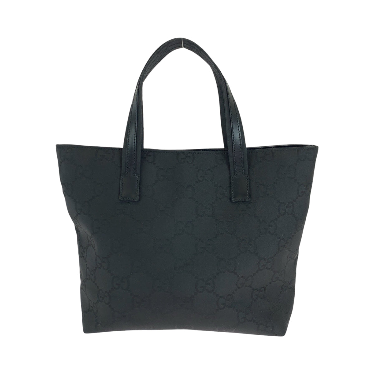 13831
GUCCI グッチ Wポケット ブラック 黒 シルバー金具 GGキャンバス 105650 トートバッグ ハンドバッグ  レディース