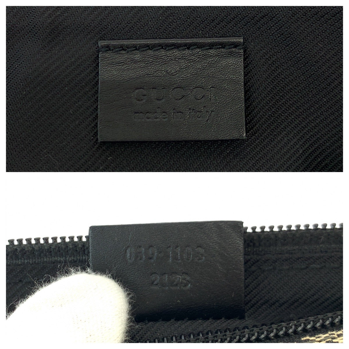 13832
GUCCI グッチ ベージュ ブラック シルバー金具 GGキャンバス 039 1103 ハンドバッグ アクセサリーポーチ  レディース
