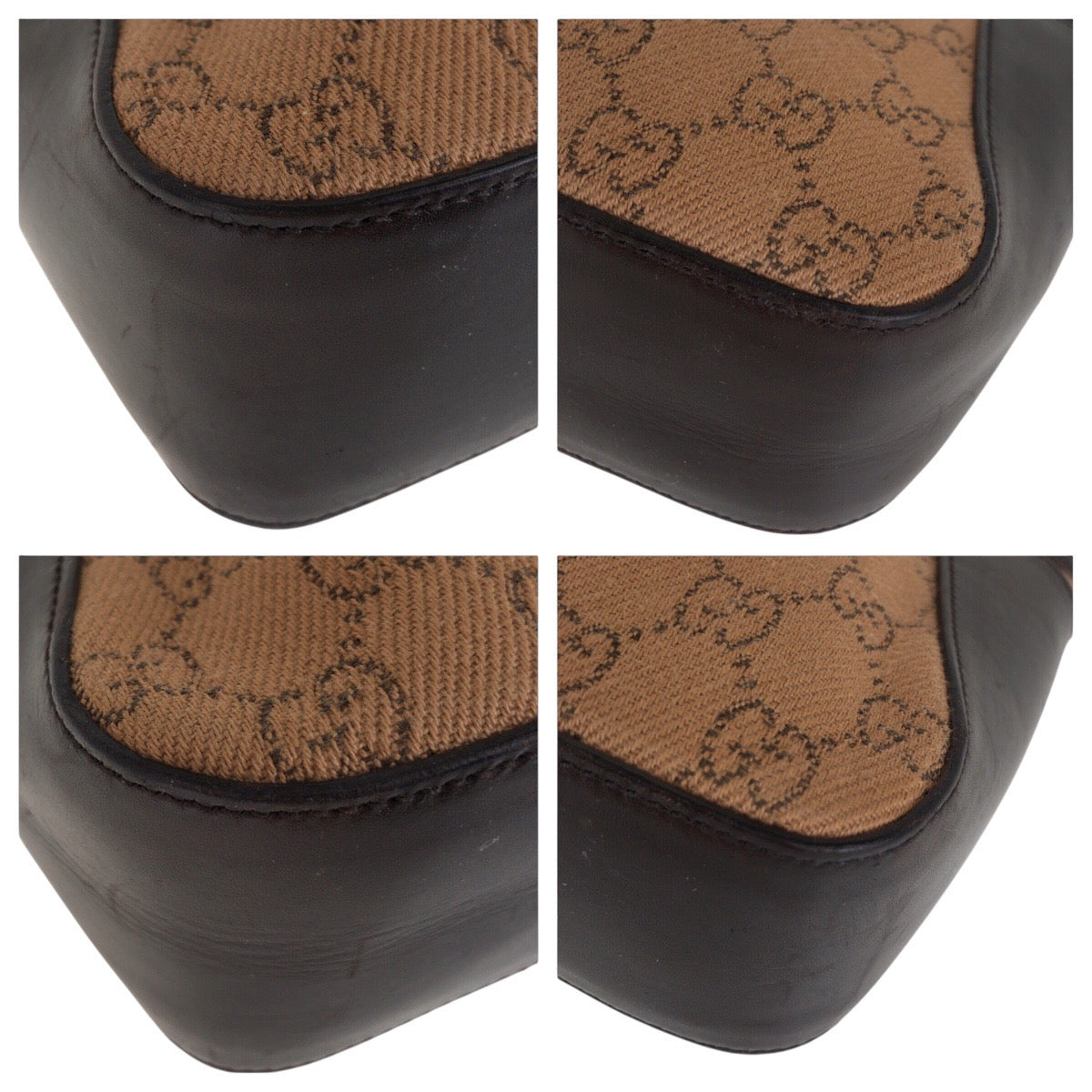 14278
GUCCI グッチ ブラウン シルバー金具 GGキャンバス / レザー 73984 トートバッグ ハンドバッグ  レディース