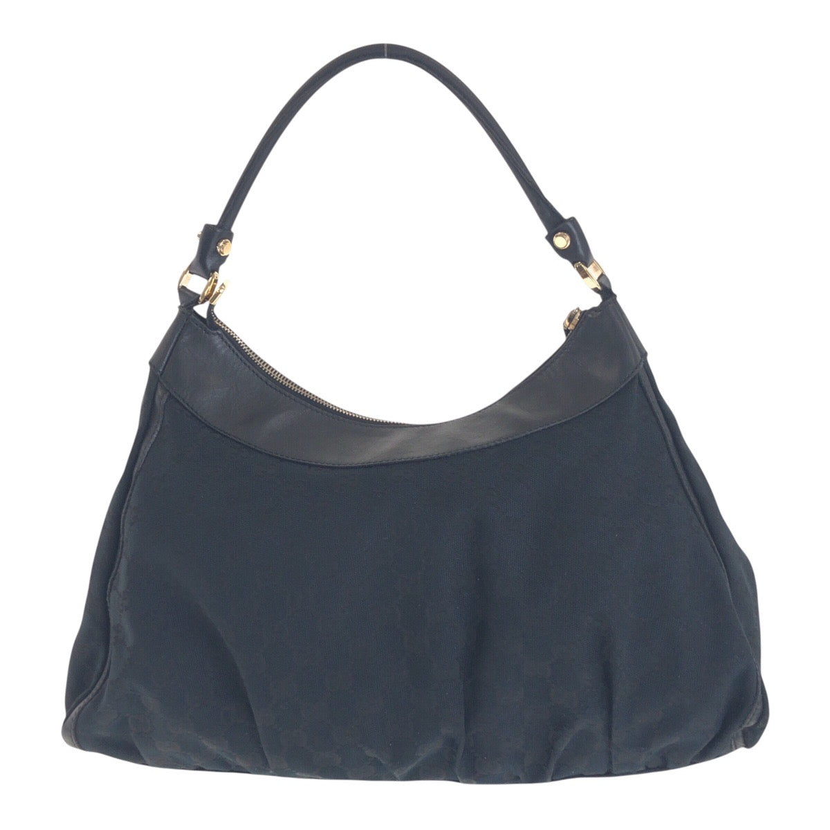 14282
GUCCI グッチ アビー ホーボー ブラック 黒 ゴールド金具 GGキャンバス / レザー 189833 ショルダーバッグ  レディース