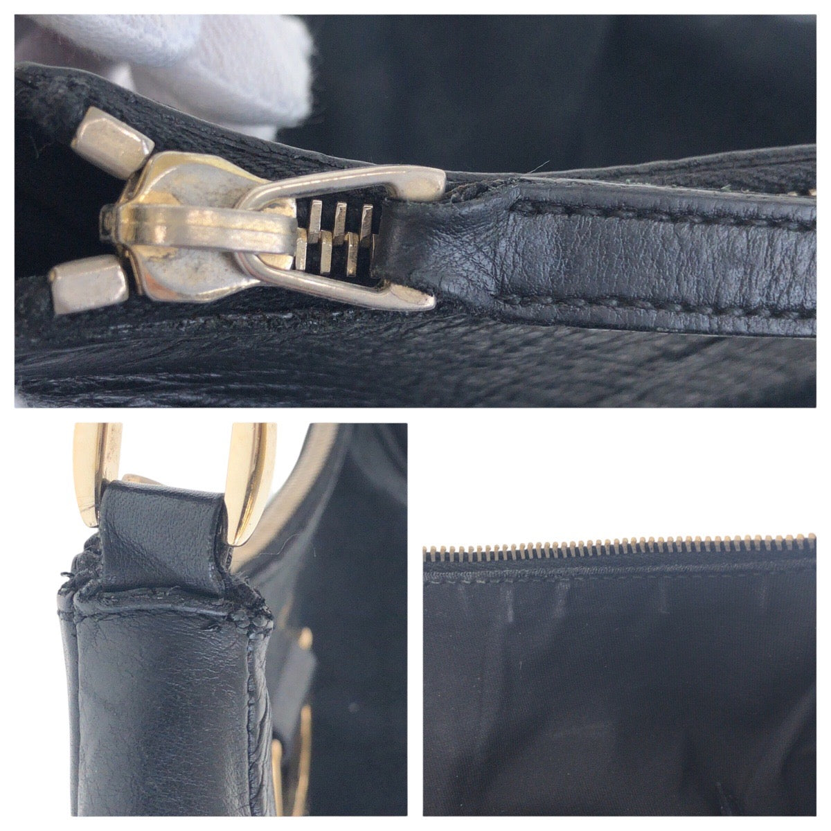 14282
GUCCI グッチ アビー ホーボー ブラック 黒 ゴールド金具 GGキャンバス / レザー 189833 ショルダーバッグ  レディース