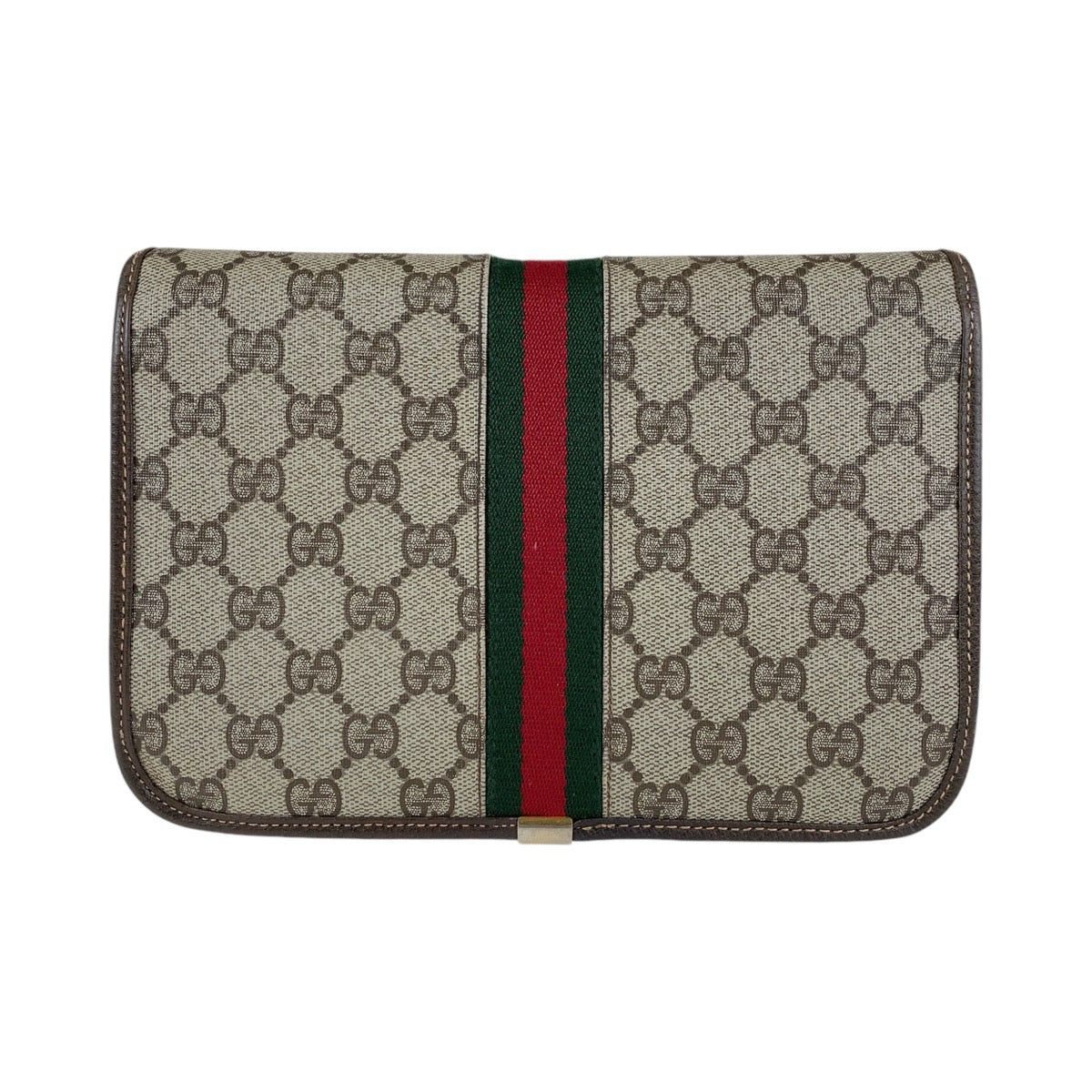 13834
GUCCI グッチ シェリーライン オールドグッチ ブラウン ゴールド金具 GGスプリームキャンバス / レザー 66 001 4461 クラッチバッグ セカンドバッグ  レディース