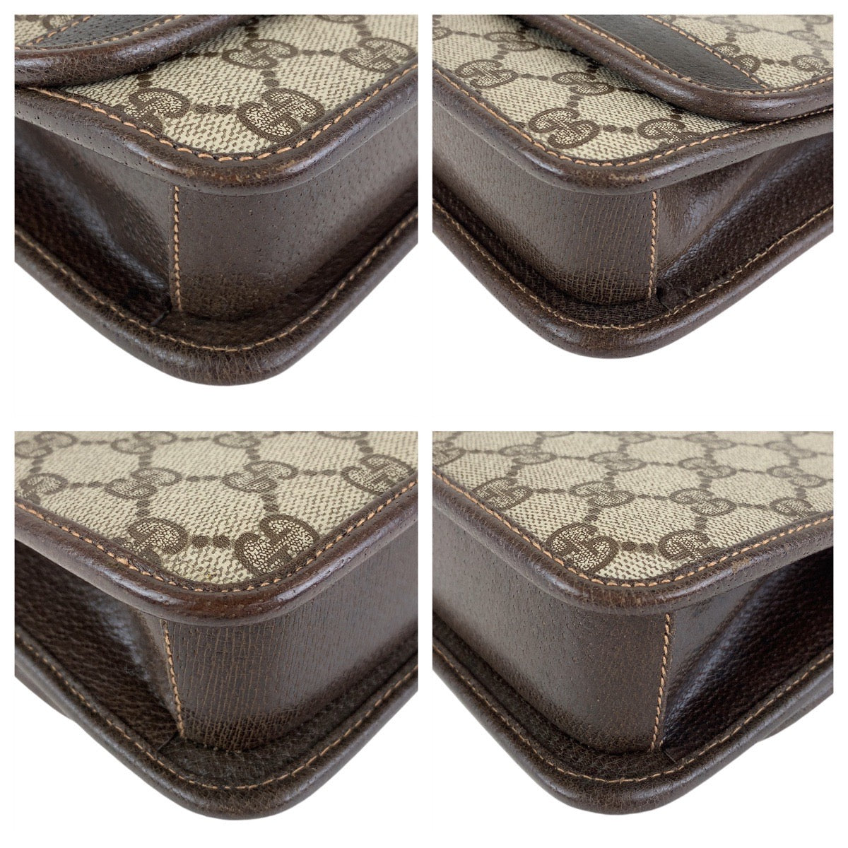 13834
GUCCI グッチ シェリーライン オールドグッチ ブラウン ゴールド金具 GGスプリームキャンバス / レザー 66 001 4461 クラッチバッグ セカンドバッグ  レディース