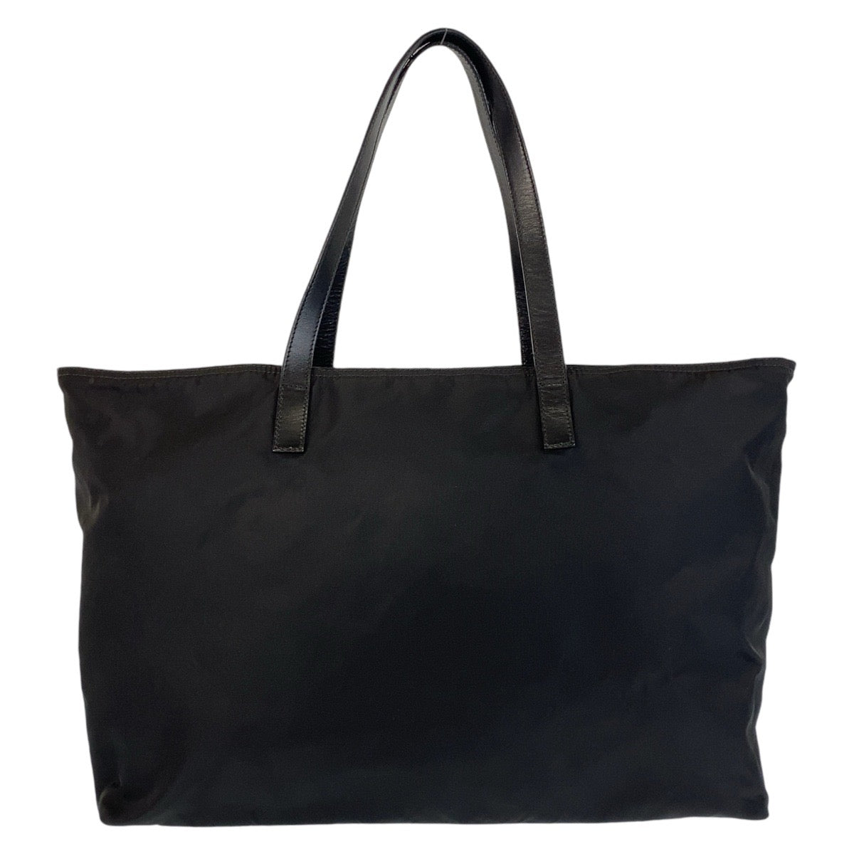 14284
PRADA プラダ テスート 三角ロゴプレート ブラック 黒 シルバー金具 ナイロン / レザー トートバッグ ショルダーバッグ  レディース