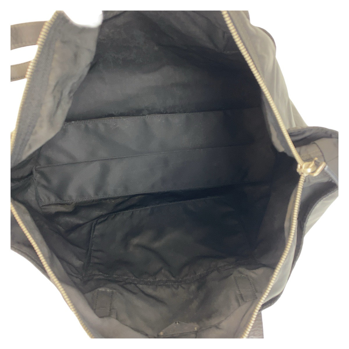 14284
PRADA プラダ テスート 三角ロゴプレート ブラック 黒 シルバー金具 ナイロン / レザー トートバッグ ショルダーバッグ  レディース