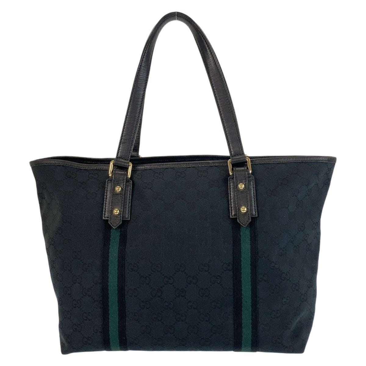 14285
GUCCI グッチ シェリーライン ブラック 黒 シルバー金具 GGキャンバス / レザー 139260 トートバッグ ショルダーバッグ  レディース