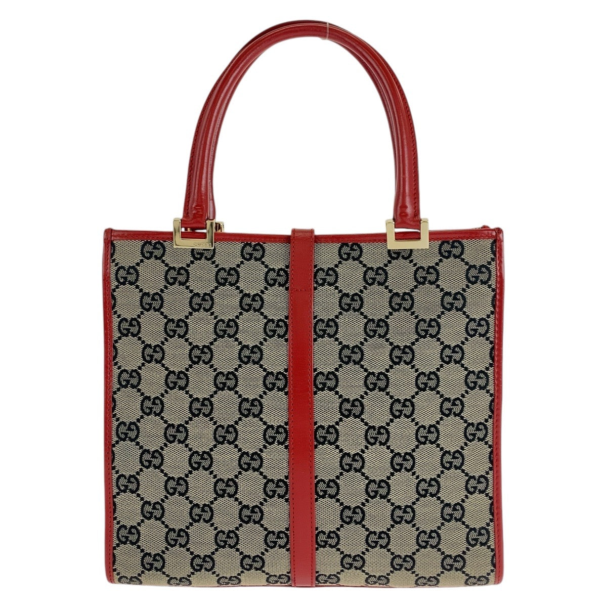 14286
GUCCI グッチ ジャッキー レッド グレー ゴールド金具 GGキャンバス / レザー 002 1065 トートバッグ ハンドバッグ  レディース