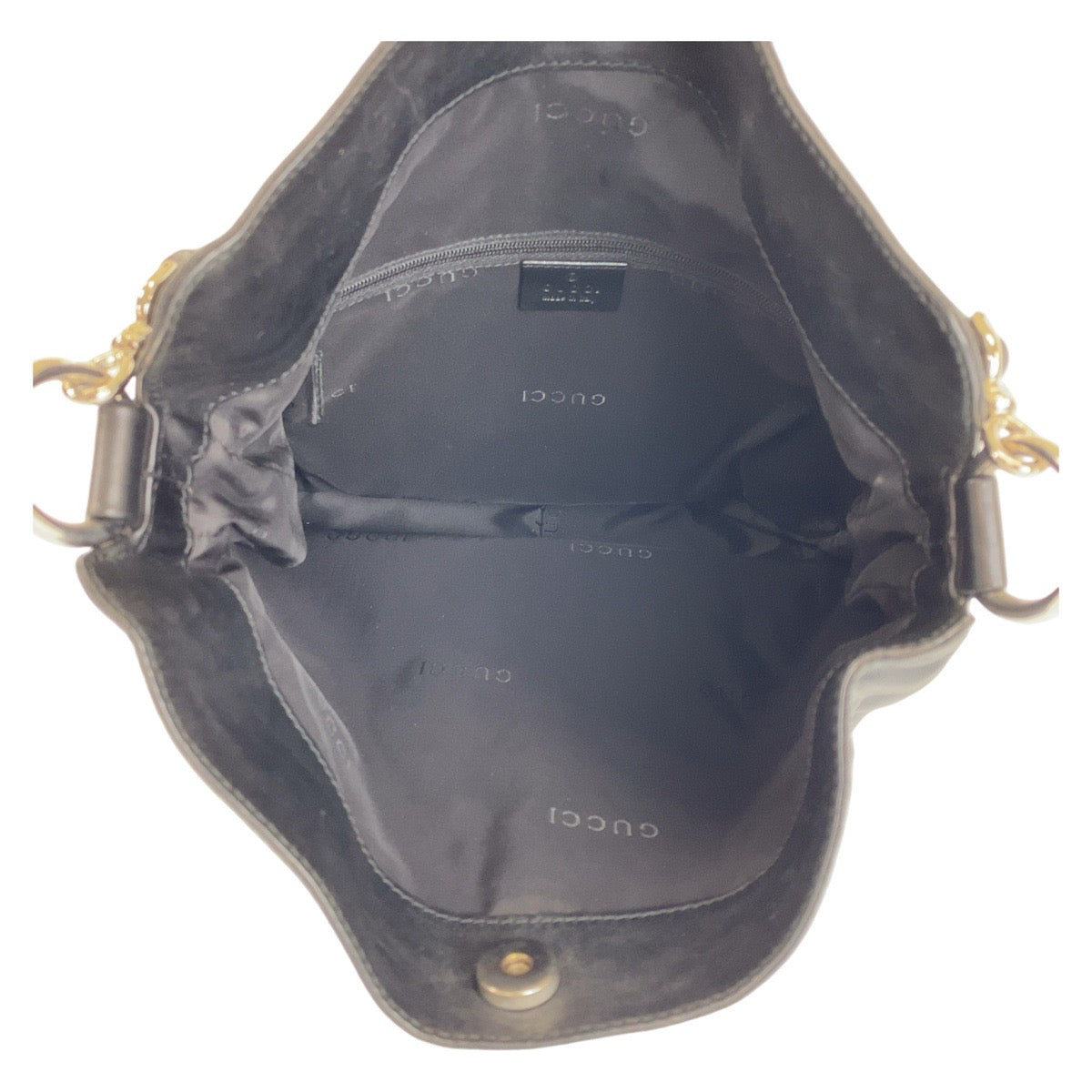 14287
GUCCI グッチ バンブー ブラック 黒 シルバー金具 ナイロン / バンブー 001 1638 ハンドバッグ  レディース
