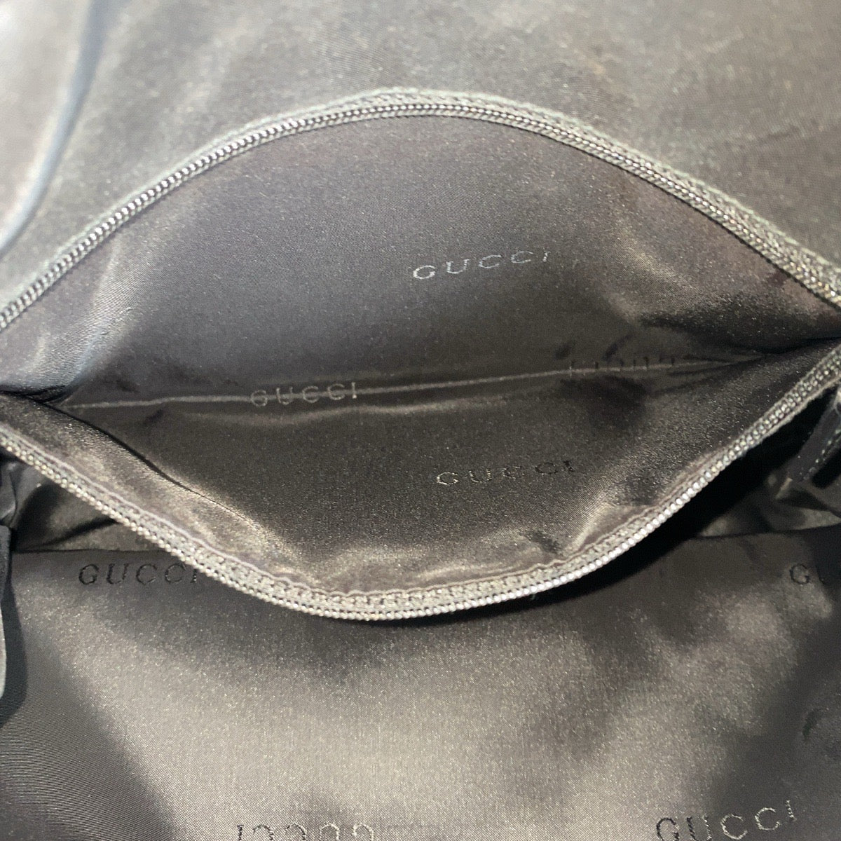 14287
GUCCI グッチ バンブー ブラック 黒 シルバー金具 ナイロン / バンブー 001 1638 ハンドバッグ  レディース