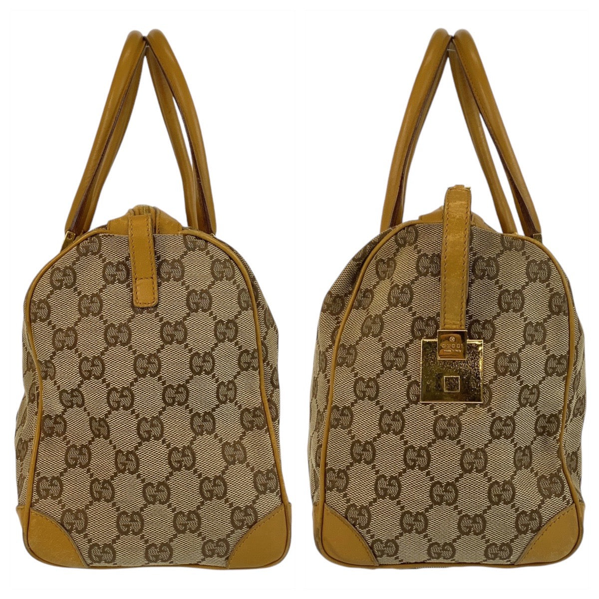 14288
GUCCI グッチ シェリーライン ベージュ レッド ゴールド金具 GGキャンバス / レザー 000 0846 ハンドバッグ ボストンバッグ  レディース