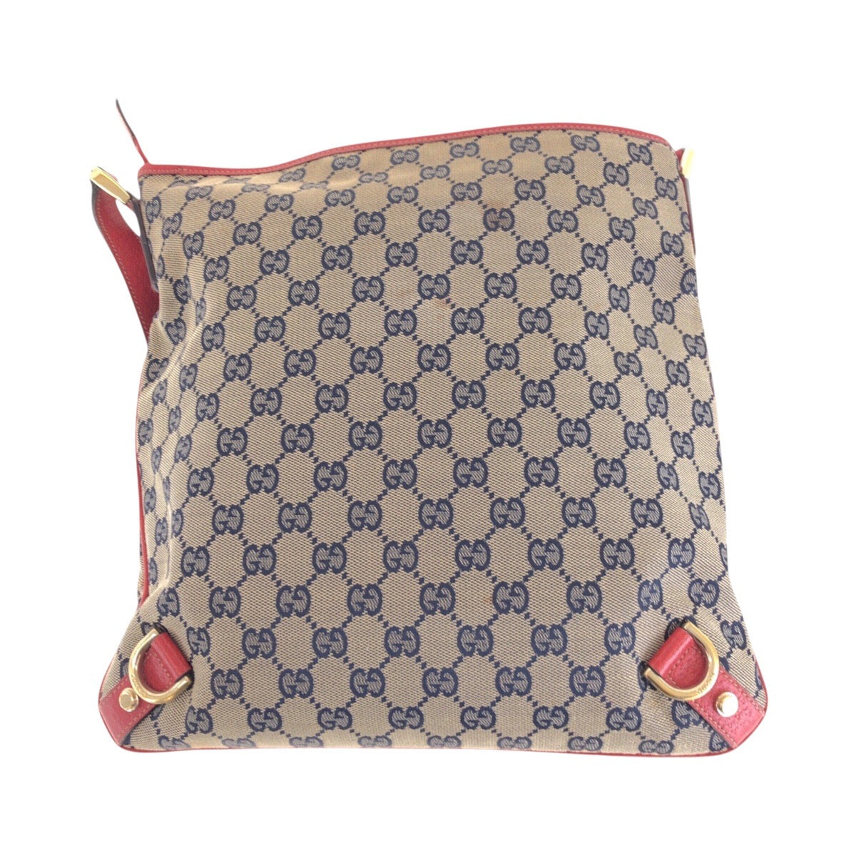 14289
GUCCI グッチ アビー ネイビー レッド ゴールド金具 GGキャンバス / レザー 131326 斜め掛け シャルダーバッグ  レディース