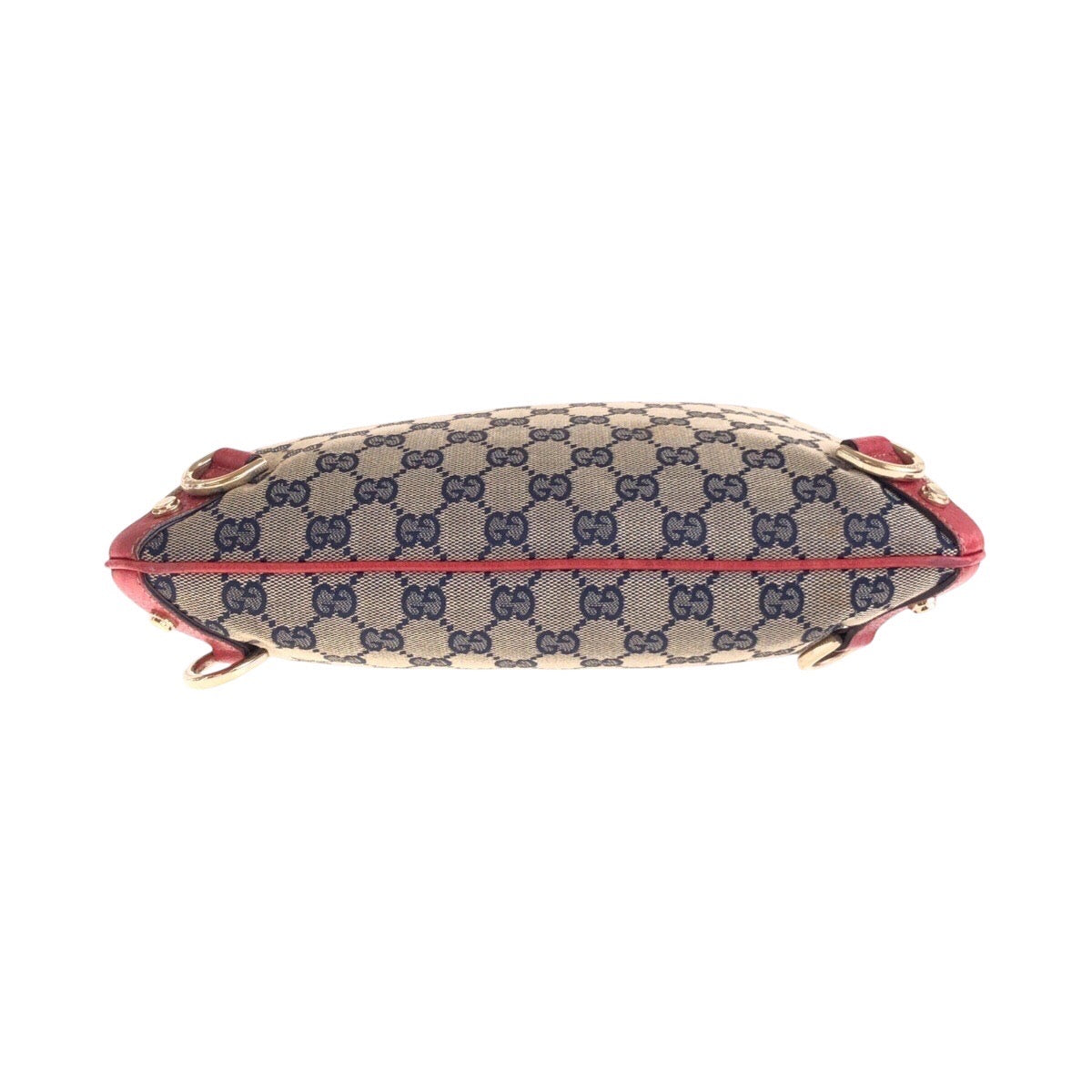 14289
GUCCI グッチ アビー ネイビー レッド ゴールド金具 GGキャンバス / レザー 131326 斜め掛け シャルダーバッグ  レディース