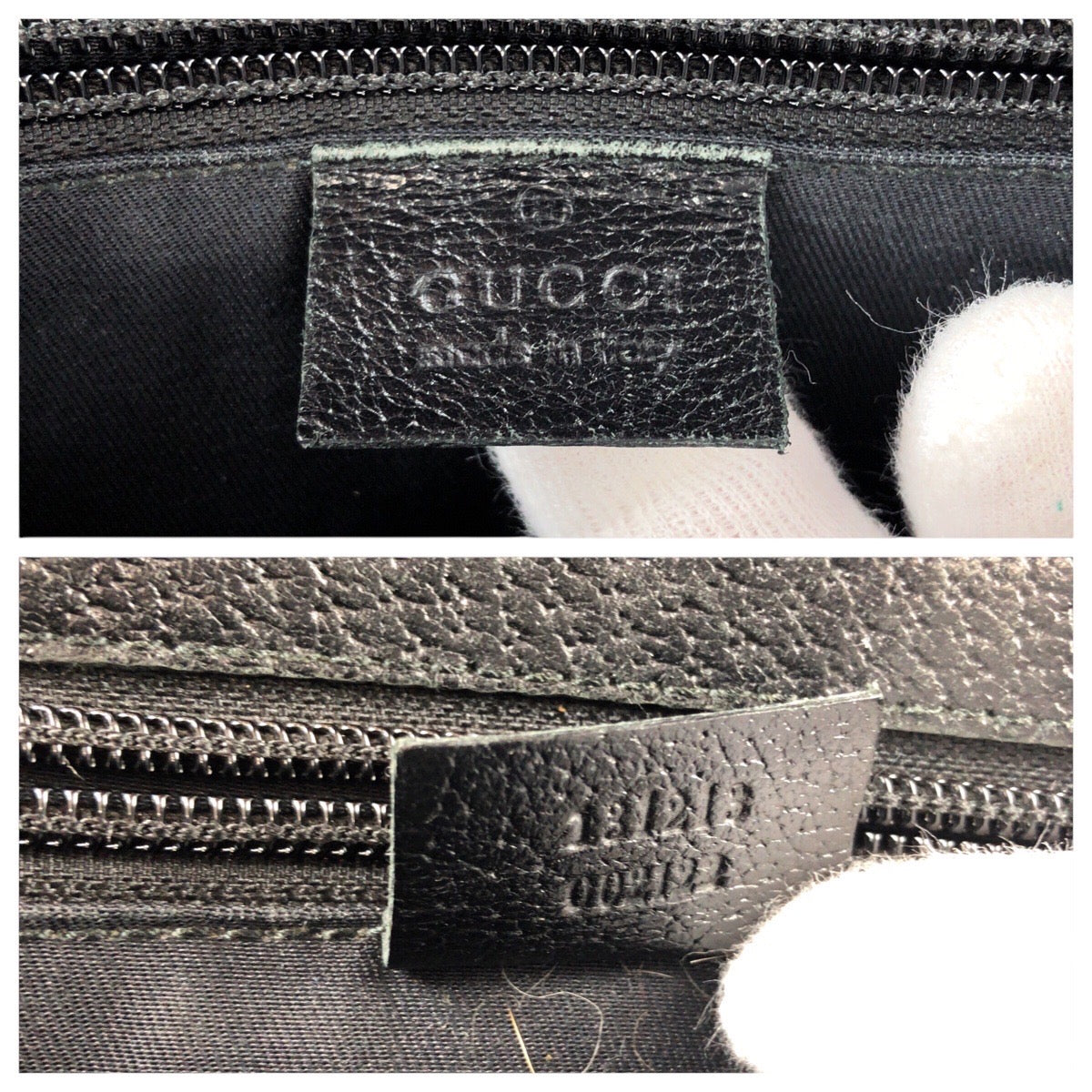 14290
GUCCI グッチ ブラック 黒 シルバー金具 レザー 131213 セカンドバッグ クラッチバッグ  メンズ