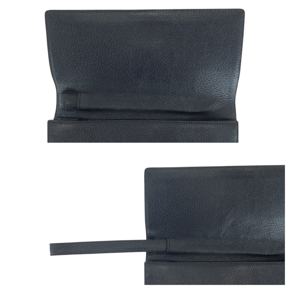 14290
GUCCI グッチ ブラック 黒 シルバー金具 レザー 131213 セカンドバッグ クラッチバッグ  メンズ