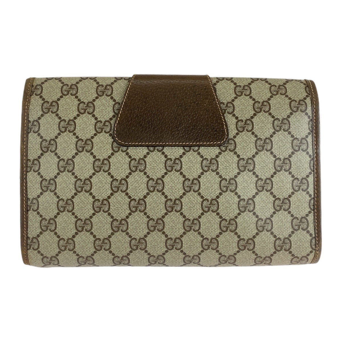 14293
GUCCI グッチ シェリーライン オールドグッチ ブラウン  ゴールド金具 PVC / レザー 156 01 030 クラッチバッグ セカンドバッグ  レディース