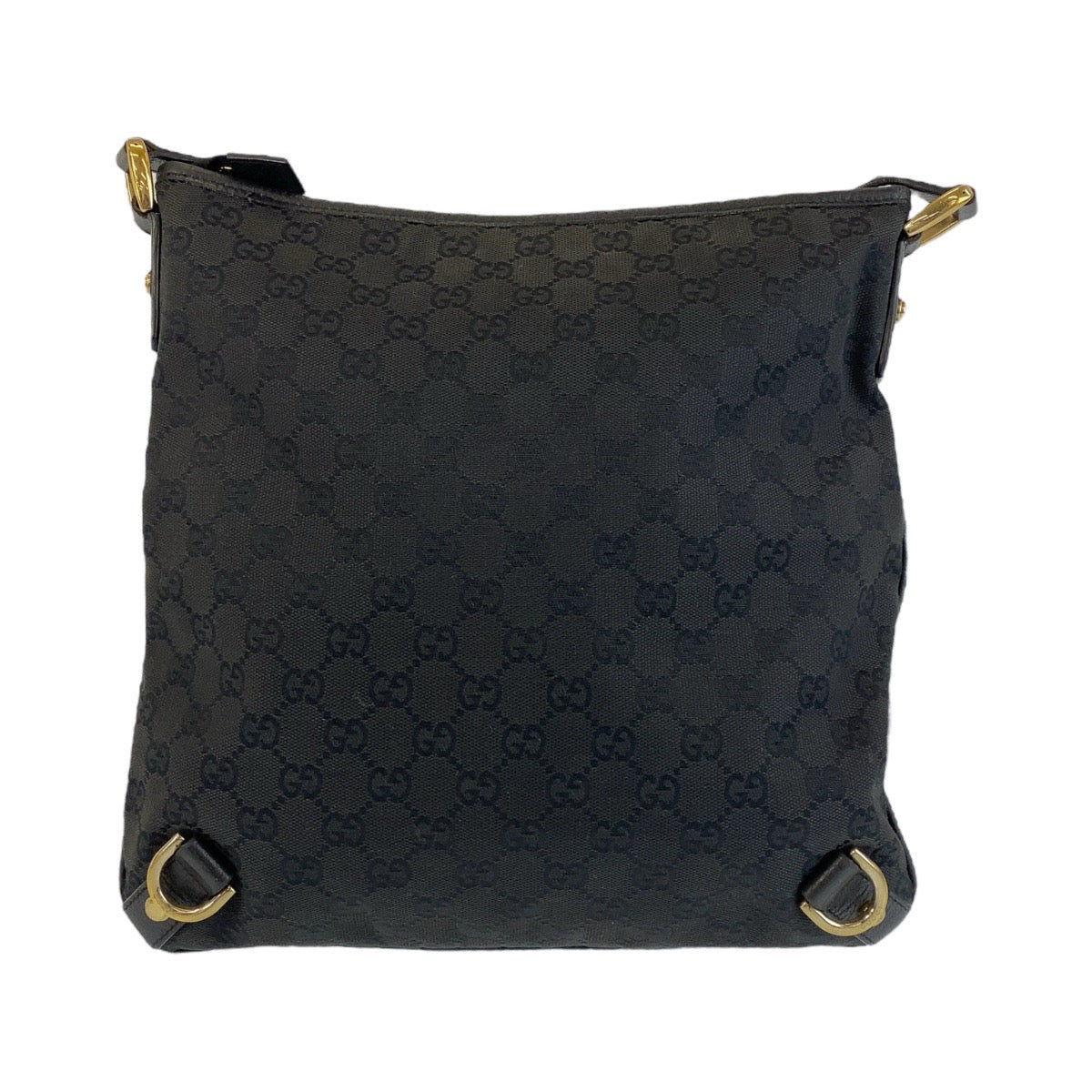 14294
GUCCI グッチ アビー ブラック 黒 ゴールド金具 GGキャンバス / レザー 131326 斜め掛け ショルダーバッグ メッセンジャーバッグ  レディース