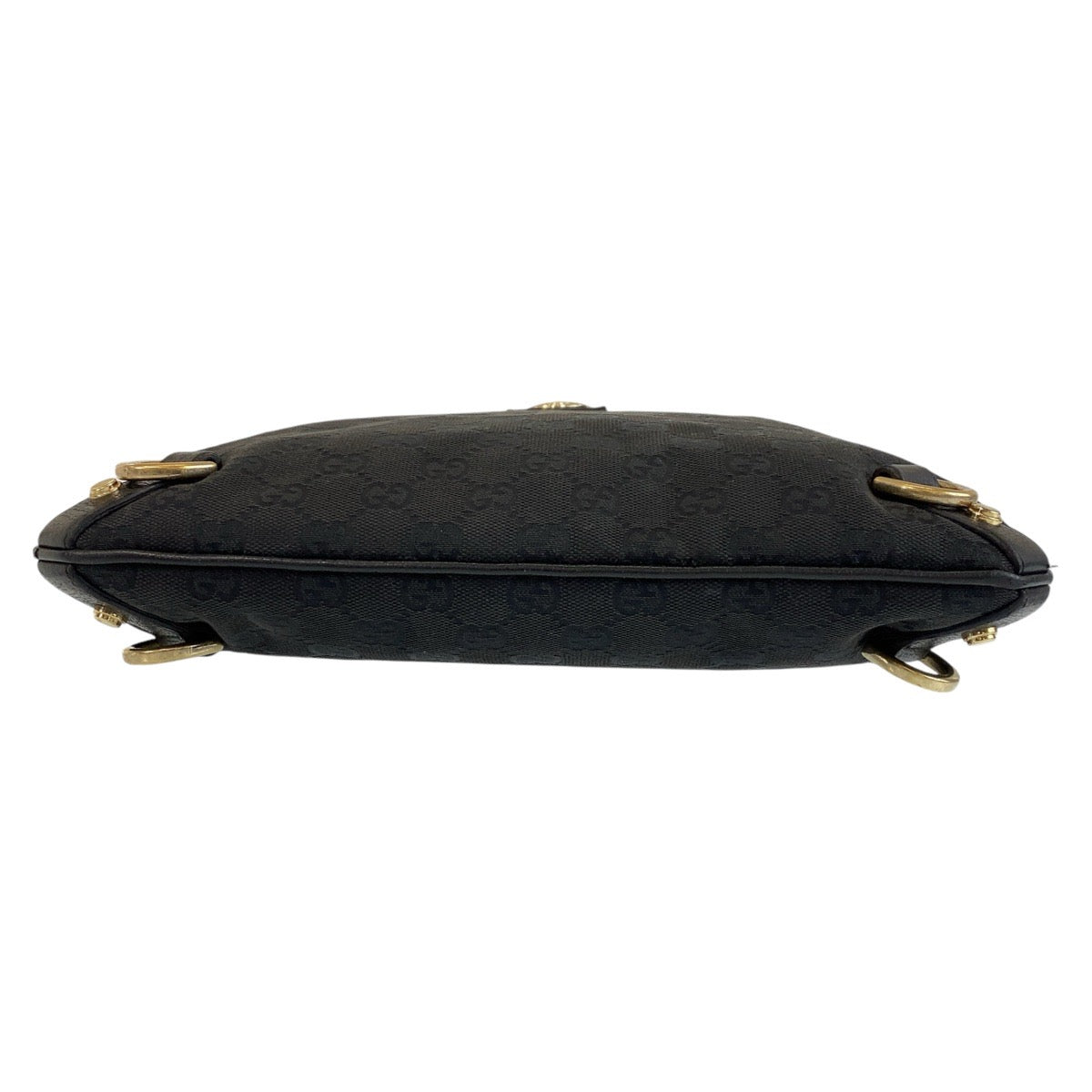 14294
GUCCI グッチ アビー ブラック 黒 ゴールド金具 GGキャンバス / レザー 131326 斜め掛け ショルダーバッグ メッセンジャーバッグ  レディース