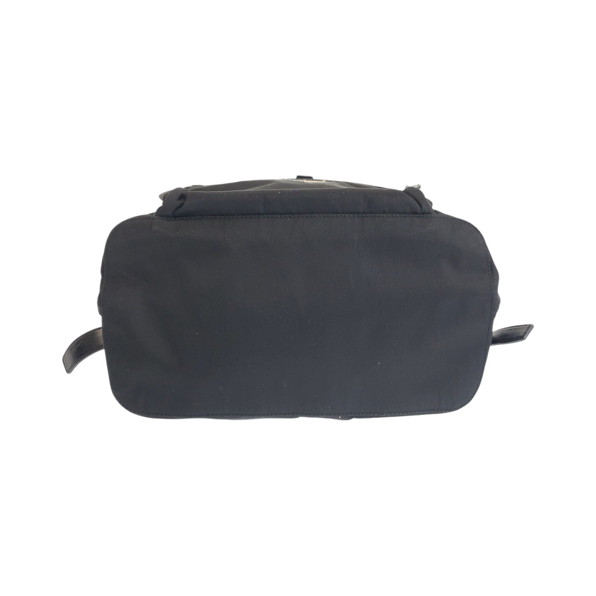 14295
PRADA プラダ テスート 三角ロゴプレート ブラック 黒 シルバー金具 ナイロン リュックサック バックパック  レディース