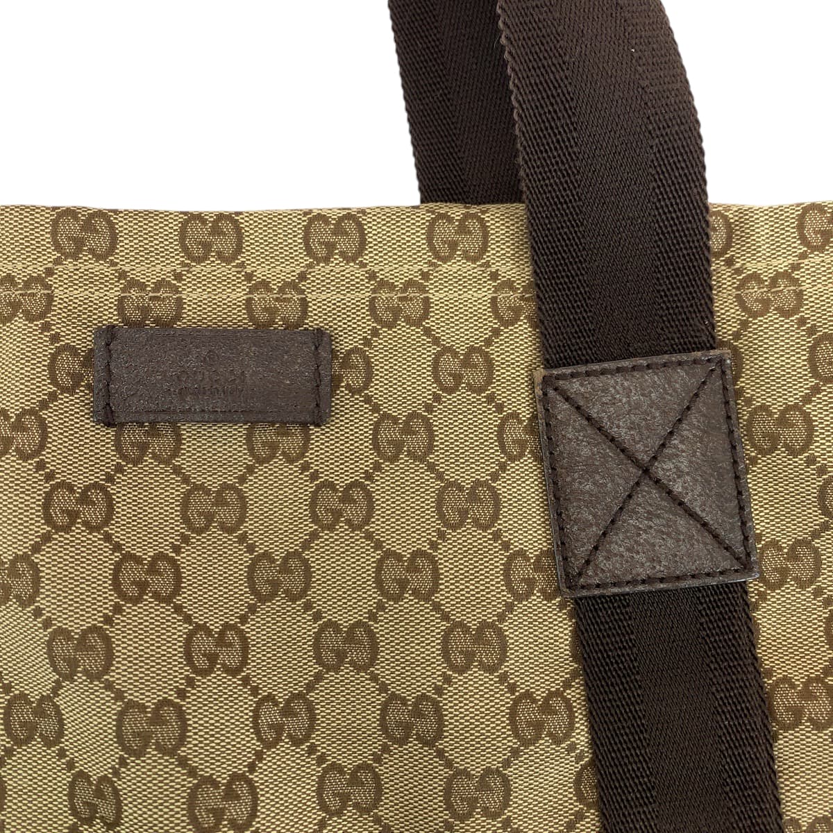 13838
GUCCI グッチ ブラウン ベージュ GGキャンバス 189669 トートバッグ ショルダーバッグ  レディース