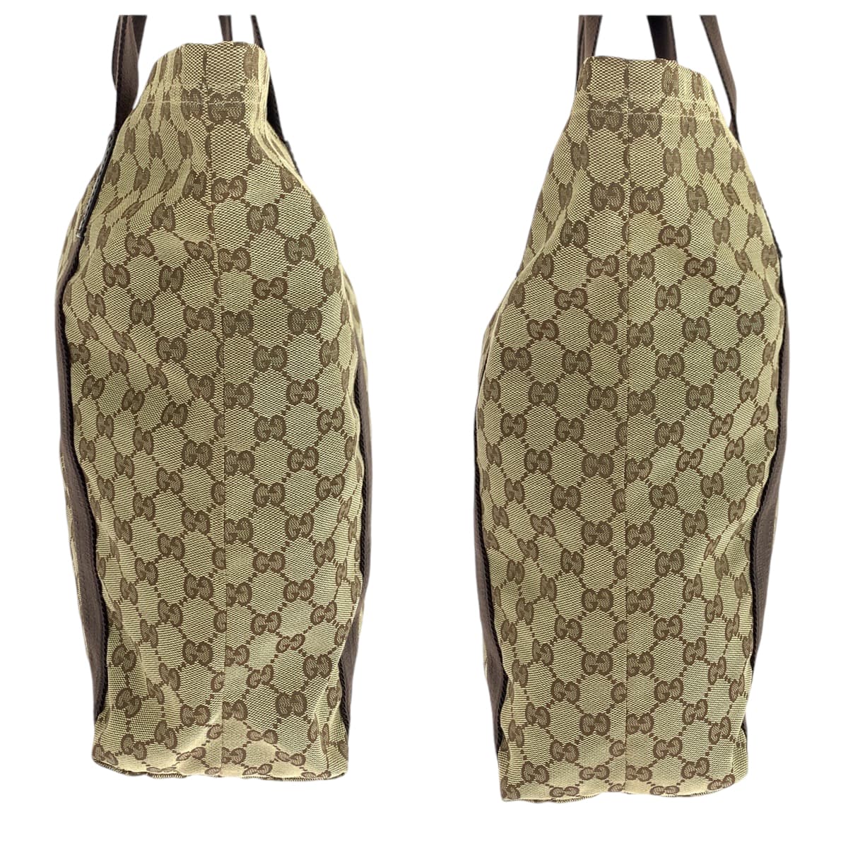 13838
GUCCI グッチ ブラウン ベージュ GGキャンバス 189669 トートバッグ ショルダーバッグ  レディース