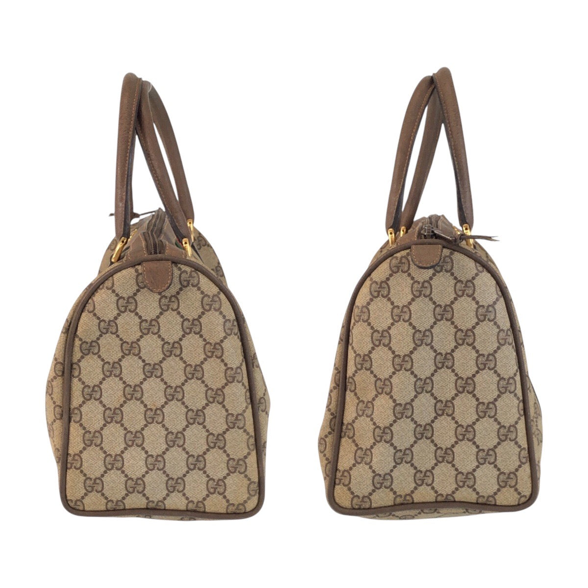 13841
GUCCI グッチ ヴィンテージ オールドグッチ シェリーライン ブラウン マルチカラー ゴールド金具 GGスプリームキャンバス 39 02 007 ハンドバッグ  レディース