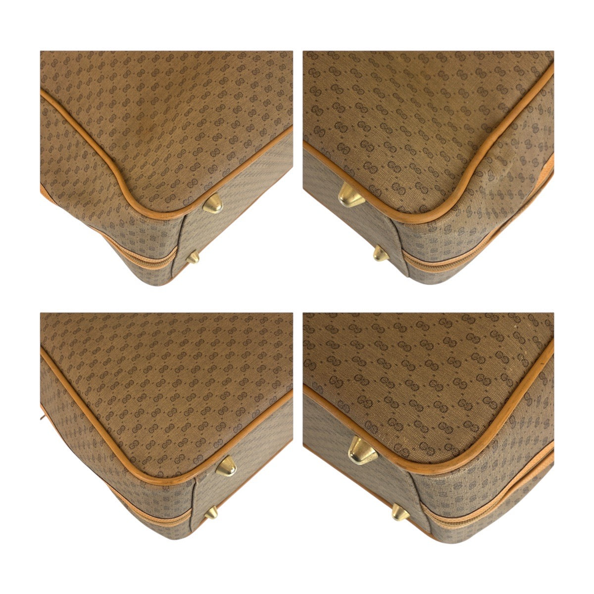 13843
GUCCI グッチ ヴィンテージ オールドグッチ シェリーライン マイクロGG ベージュ マルチカラー ゴールド金具 GGキャンバス ボストンバッグ ハンドバッグ トラベルバッグ 男女兼用  レディース