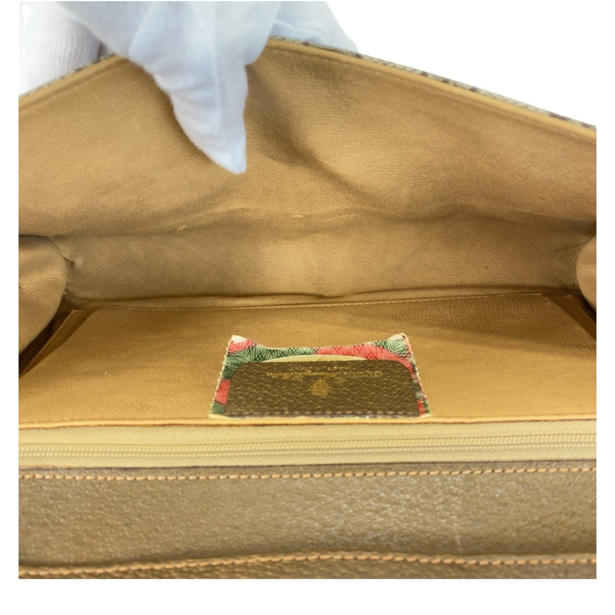 14303
GUCCI グッチ オールドグッチ ベージュ ゴールド金具 GGスプリームキャンバス / レザー 904 02 050 斜め掛け ショルダーバッグ メッセンジャーバッグ  レディース