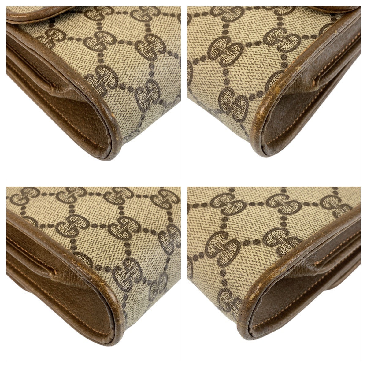 14303
GUCCI グッチ オールドグッチ ベージュ ゴールド金具 GGスプリームキャンバス / レザー 904 02 050 斜め掛け ショルダーバッグ メッセンジャーバッグ  レディース