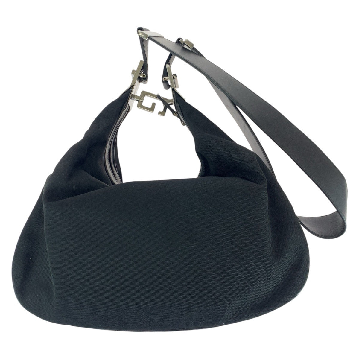 14304
GUCCI グッチ ブラック 黒 シルバー金具 キャンバス / レザー 001 3315 ショルダーバッグ ハンドバッグ  レディース