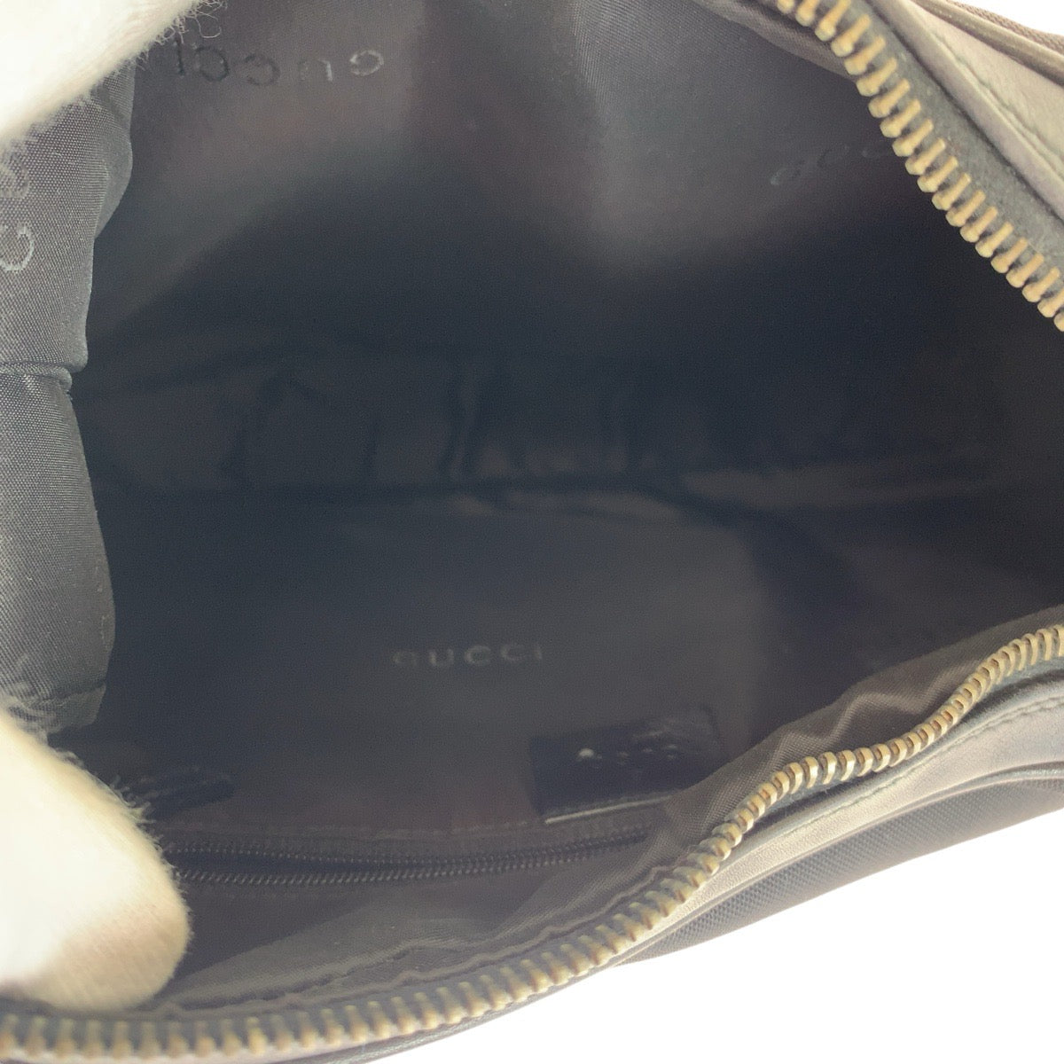 14304
GUCCI グッチ ブラック 黒 シルバー金具 キャンバス / レザー 001 3315 ショルダーバッグ ハンドバッグ  レディース