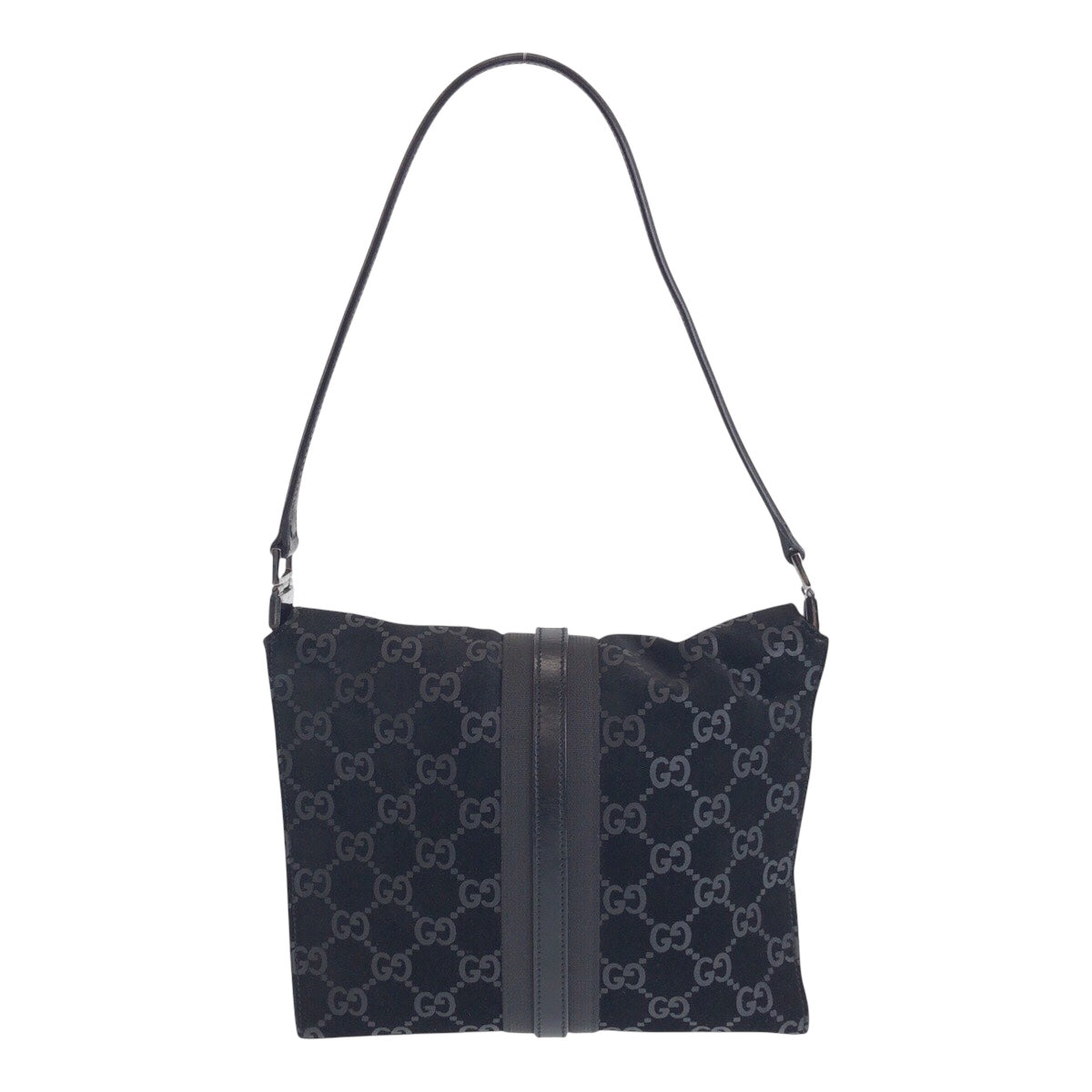 14307
GUCCI グッチ ジャッキーライン ブラック 黒 シルバー金具 スウェード / レザー 001 3734 ショルダーバッグ  レディース