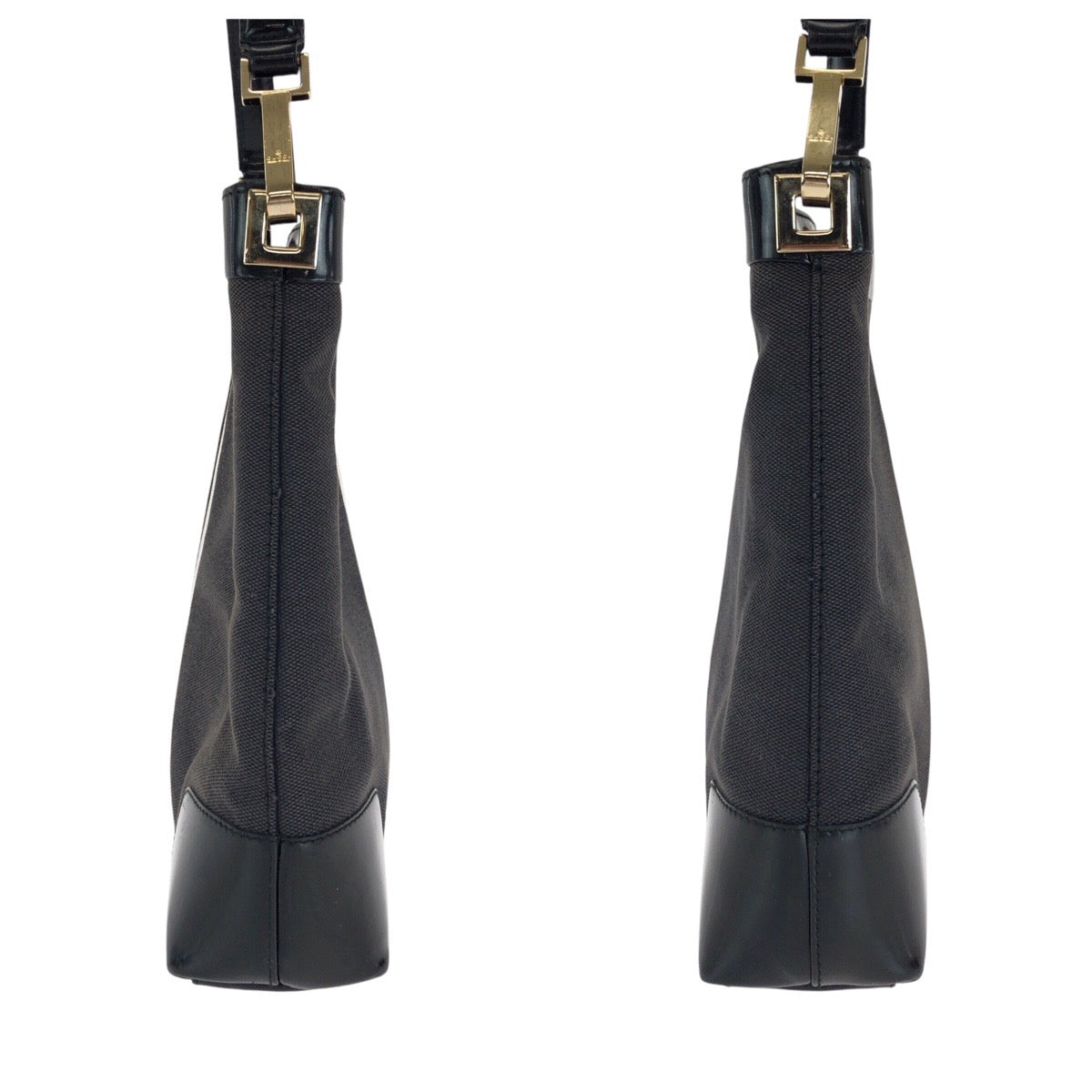 14311
GUCCI グッチ シェリーライン ブラック 黒 ゴールド金具 エナメル / キャンバス 001 4231 ショルダーバッグ  レディース