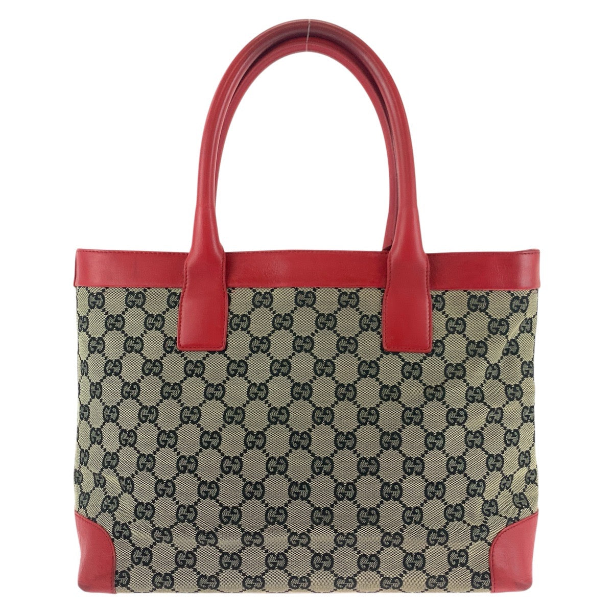 14312
GUCCI グッチ レッド グレー ゴールド金具 GGキャンバス / レザー 002 1119 トートバッグ ショルダーバッグ  レディース