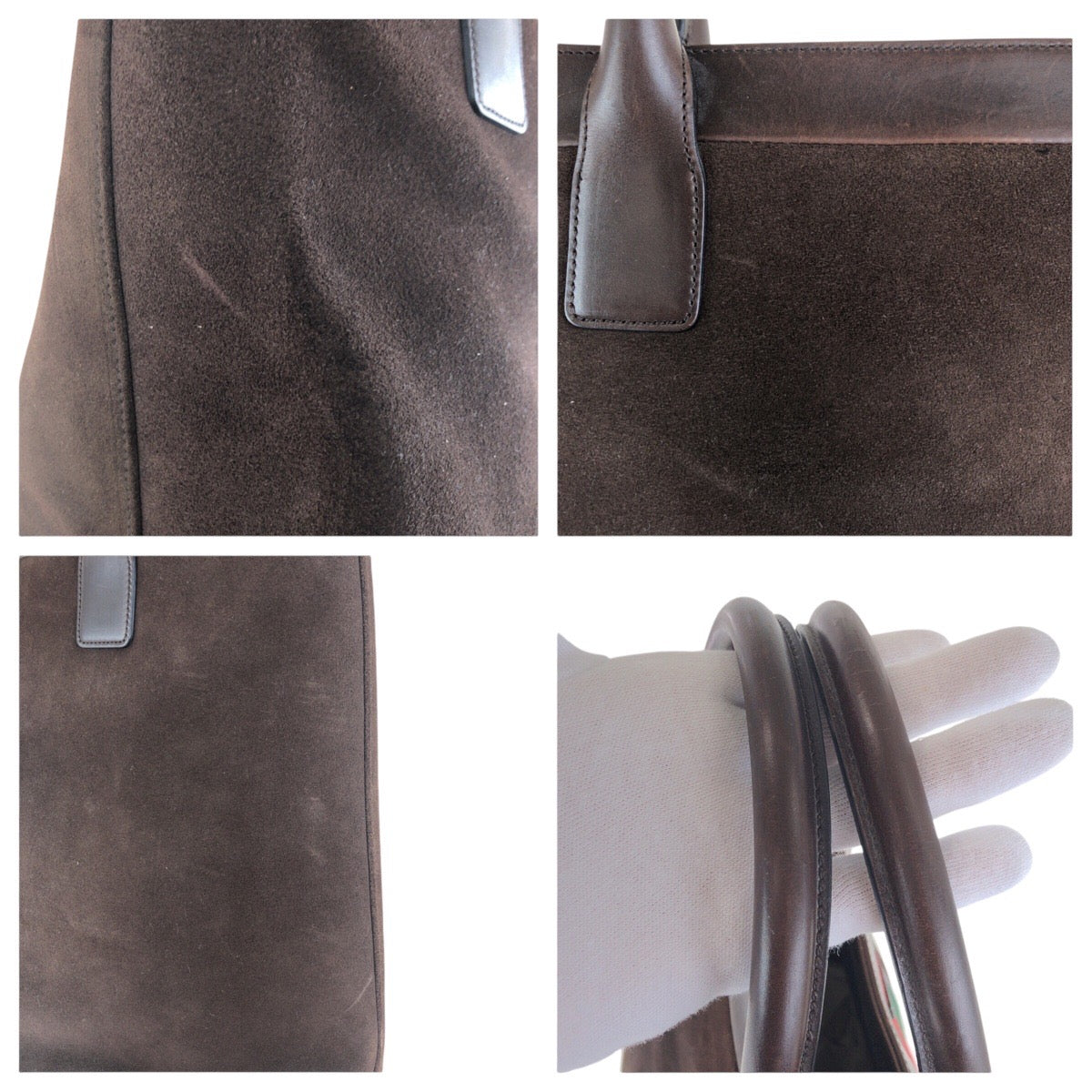 14314
GUCCI グッチ シェリーライン ブラウン シルバー金具 スウェード / レザー / キャンバス 33889 トートバッグ 男女兼用 A4収納  レディース