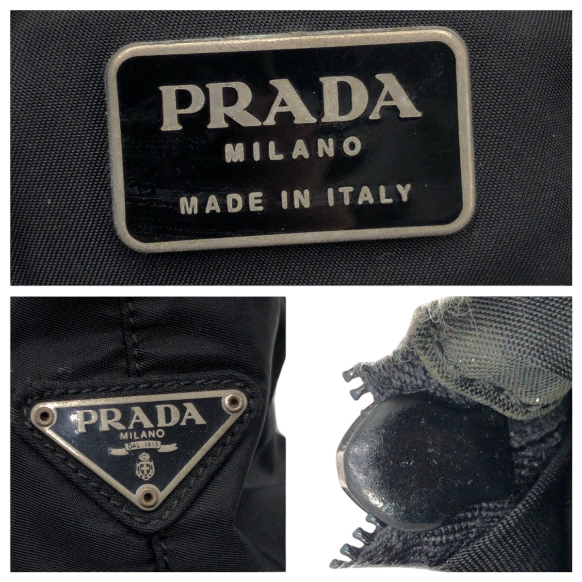 14315
PRADA プラダ テスート 三角ロゴ ブラック 黒 ナイロン ハンドバッグ トートバッグ レディース ABP29
