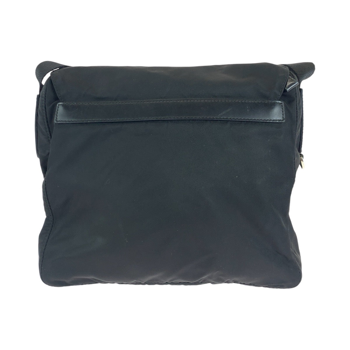 14316
PRADA プラダ テスート 三角ロゴプレート ブラック 黒 シルバー金具 ナイロン / レザー ショルダーバッグ ポシェット  レディース