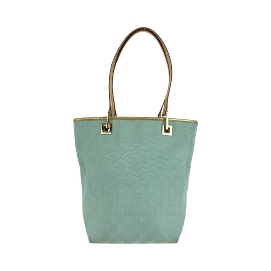 13850
GUCCI グッチ エメラルドグリーン ゴールド金具 GGキャンバス / レザー 002 1099 トートバッグ ハンドバッグ  レディース