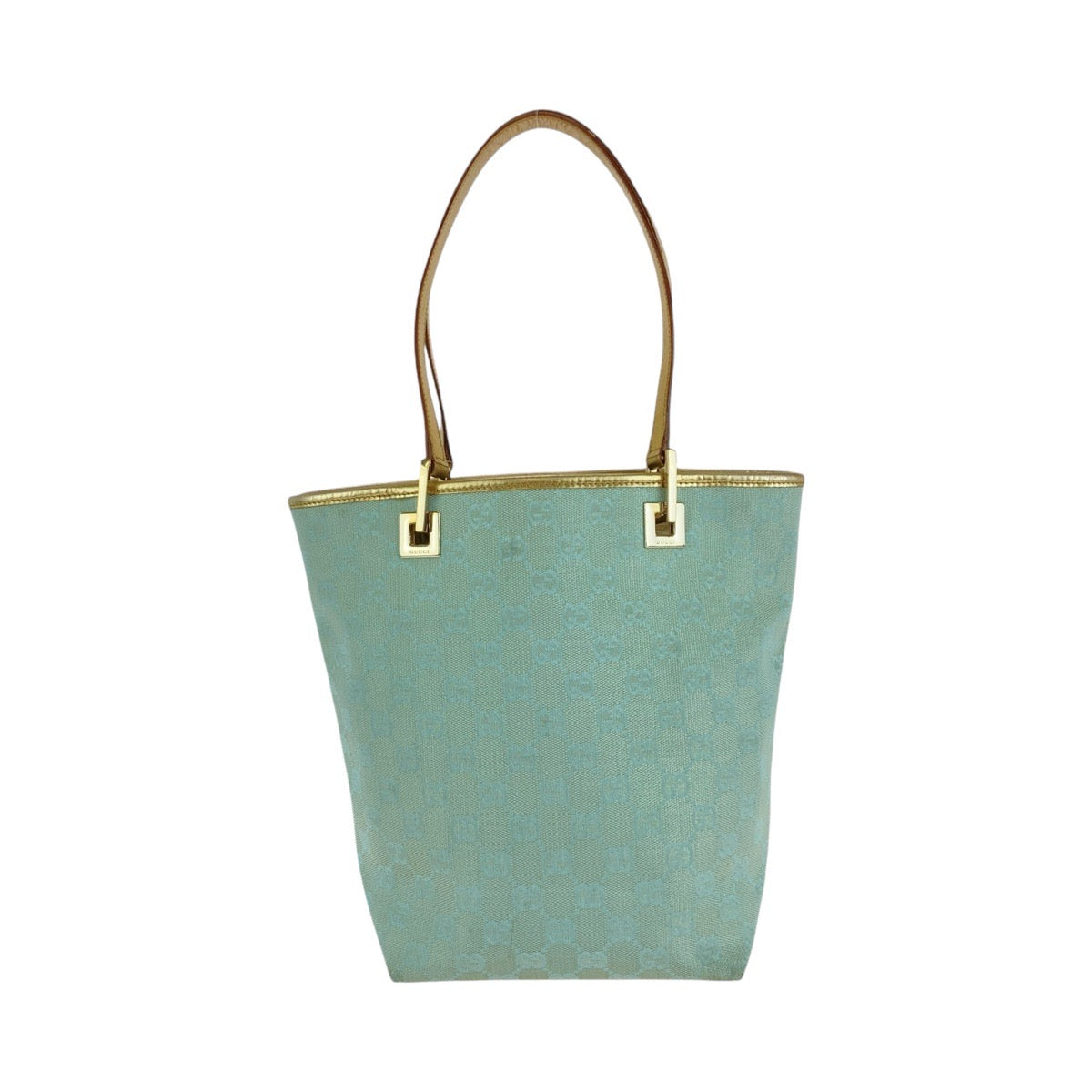 13850
GUCCI グッチ エメラルドグリーン ゴールド金具 GGキャンバス / レザー 002 1099 トートバッグ ハンドバッグ  レディース