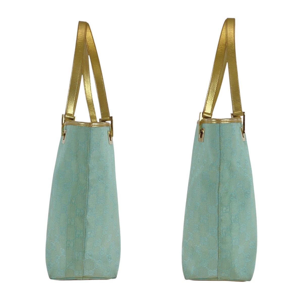 18023
GUCCI グッチ エメラルドグリーン ゴールド金具 GGキャンバス / レザー 002 1099 トートバッグ ハンドバッグ  レディース AB33