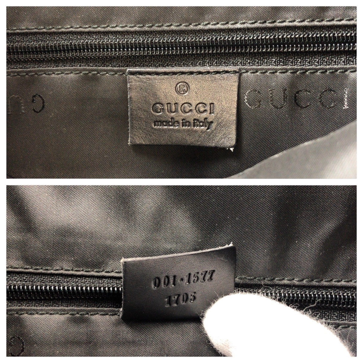 14320
GUCCI グッチ バンブー ブラック 黒 シルバー金具 レザー 001 1577 ショルダーバッグ 2way  レディース